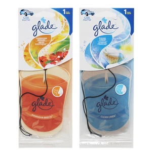GL89266, Glade Car Air Freshener Hawaiian Breeze & Clean Linen, 019912032719