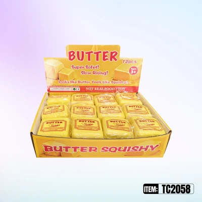 TC2058, Squishy Square Milk brick Stress Relief Toy 2.95"*2.95", 887258040589