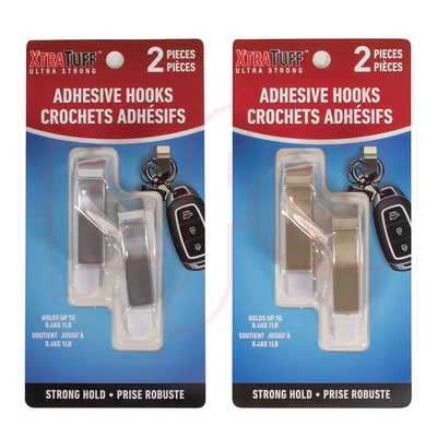 44045, XTRATUFF ADHESIVE HOOKS 2 PCS, 191554440456