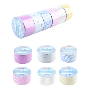 44023, XtraTuff Glitter Tape 10 Yards Assorted Design, 191554440234