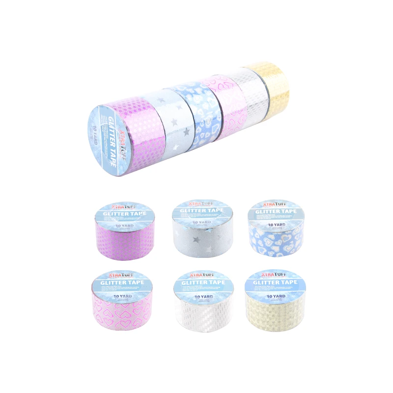 XtraTuff Glitter Tape 10 Yards Assorted Design