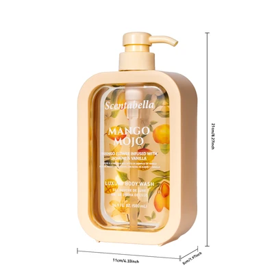 60660, Scentabella Body Wash 16.9oz – Mango Mojo, 191554606609
