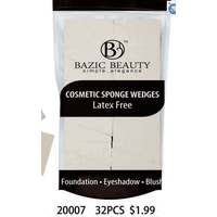 Bazic Beauty Cosmetic Sponge Wedges 32PK