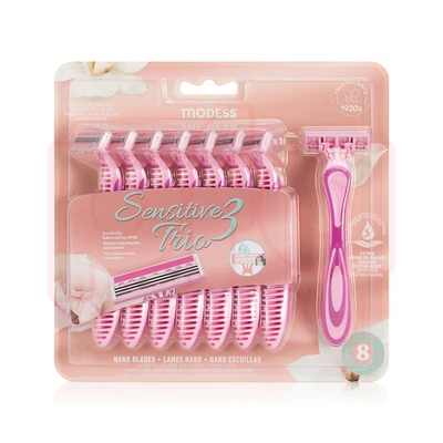 67217, Modess Razor Triple Blade 8PK, 191554672178