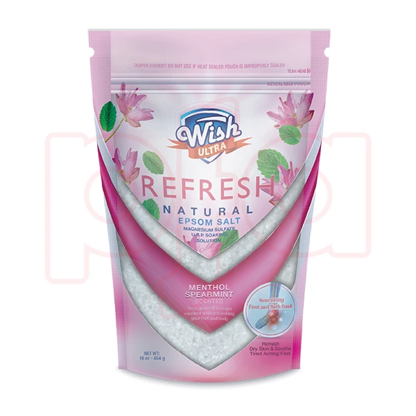 64003, Wish Epsom Salt 16oz Bag Refresh Foot Soak, 191554640030