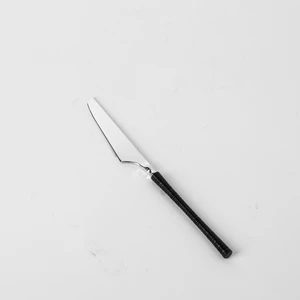 HXSJ-1KBS, 2 part knife black handle + silver header