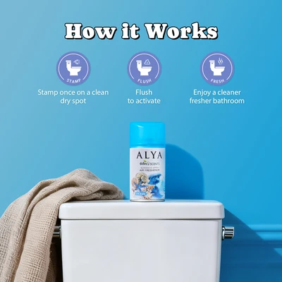99127, ALYA Bathroom Automatic Spray Refill 5.5oz – Cool Linen, 8696601064286