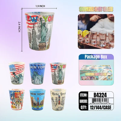B4324, NY Souvenir Shot Glass Assorted, 887257643248