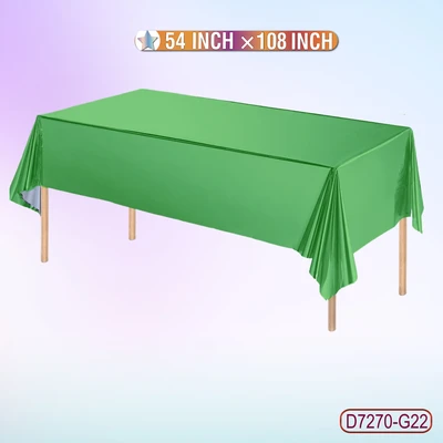 D7270-G22, Metallic Table Cover Deep Green.54"x108", 887257572753