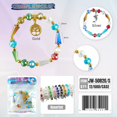 JW-5082, Crystal Bracelet Random Color, 887257850011