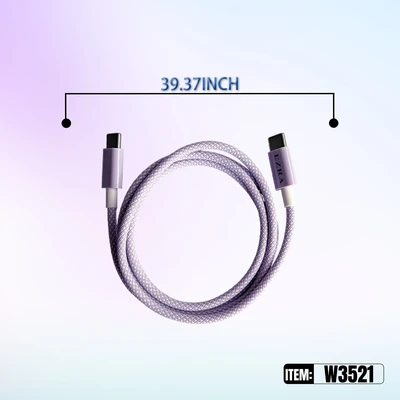 W3521, FAST CHARGING DATA CABLE 1M 60W C-C, 6918033875714