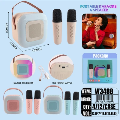 W3488, Smart Portable Karaoke Speaker, 887257734885