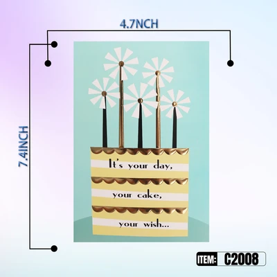 C2008, Birthday Premium Card Generic Messages Inside 12/PVC (144DP), 887257920080