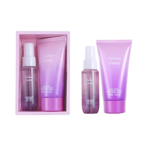 89566, Women's 2pcs Set COTTON CANDY1.02oz/30ml Body Mist 3oz/88ml Body Lotion, 191554895669