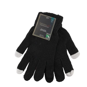 11105, Thermaxxx Winter Knit Glove w/ Touch Black Only, 191554111059