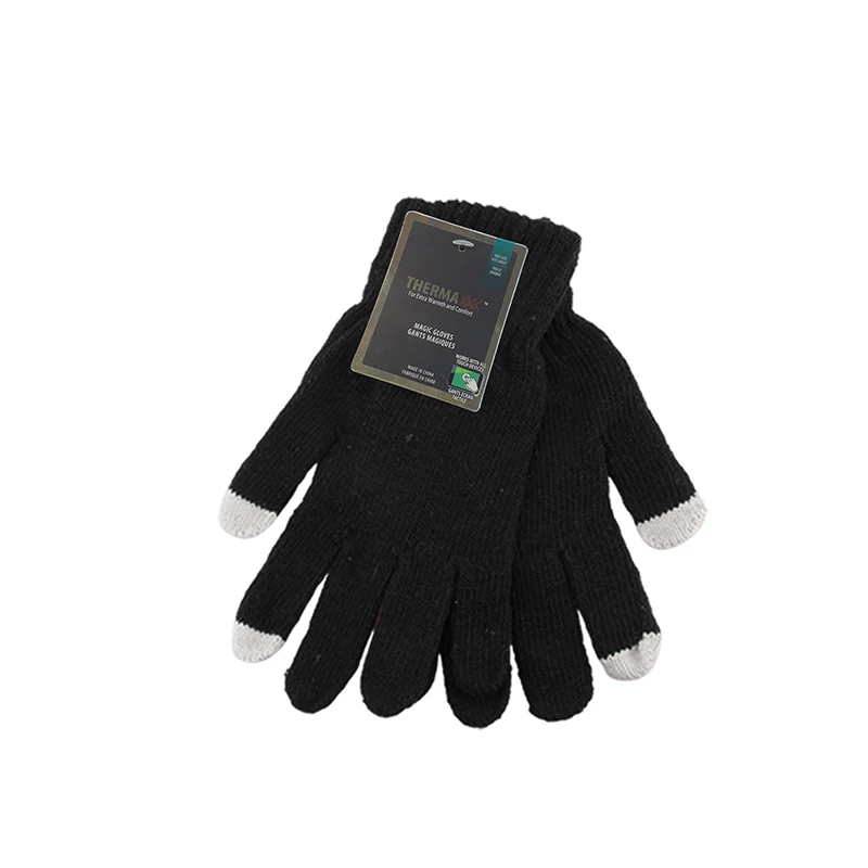 Thermaxxx Winter Knit Glove w/ Touch Black Only
