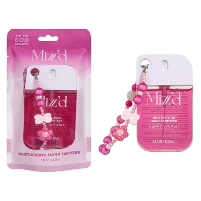 60924, Liquid Hand Sanitizer Spray Single Braclete 1.5oz With Bag Berry Splash, 191554609242