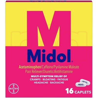 MID16AM, Midol Complete Acetaminophen Pain Reliever, 16CT, 312843024717