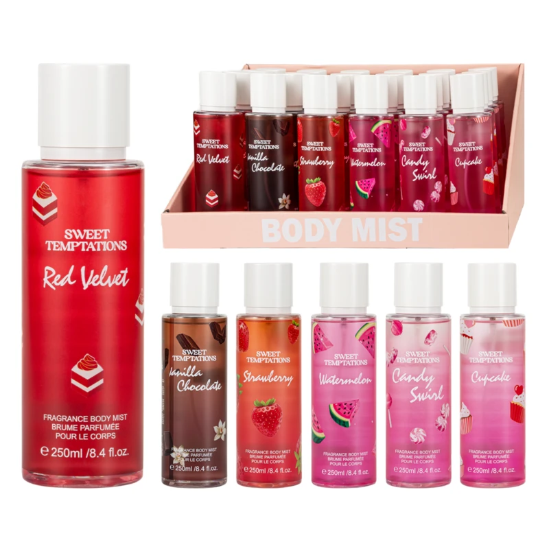 Sweet Temptation Women's Fragrance Body Mist 6 Mix PDQ 8.4fl.oz/250ml