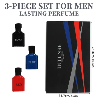 88524, Eau de Parfum 1.0 oz/30 ml 3 Pcs Set for Men Black Intense/Blue Intense/Red Intense - United Scents, 191554885240