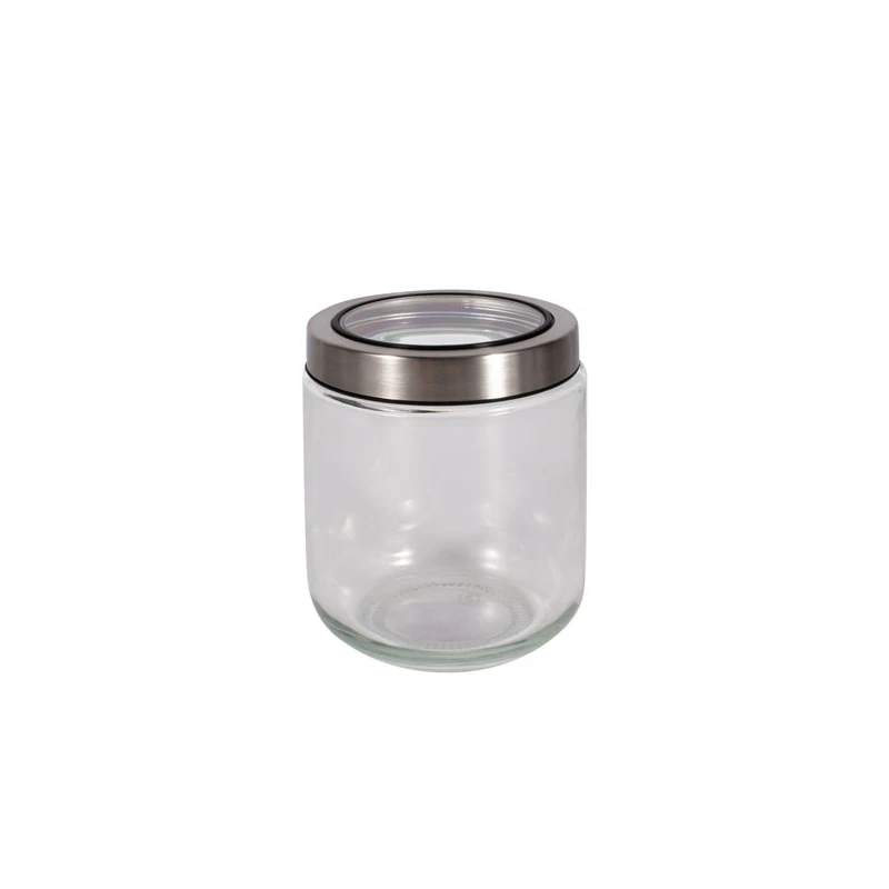 Ideal Kitchen Glass Jar with Clear Lid 13.53 oz