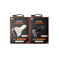 4Ports car charger QC3.0+3A