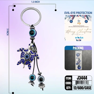 J3444, Evil Eye Key Chain, 887257834448