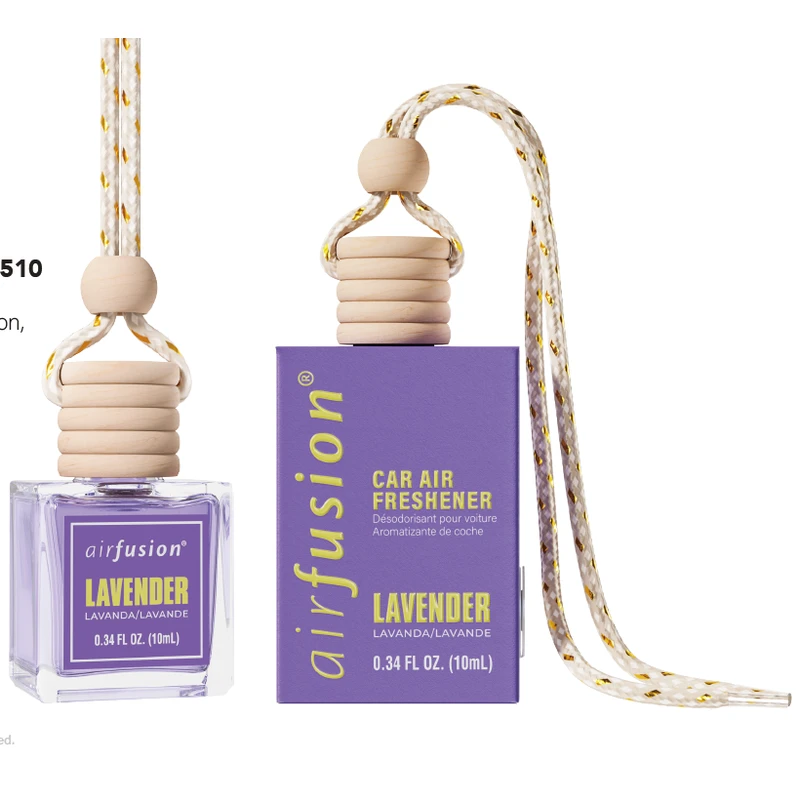 Air Fusion car perfume hanging glass bottle 10ml Lavender
