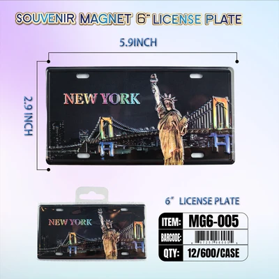 MG6-005, License Plate Magnet  6“x3", 887257960055
