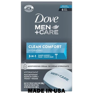 DS6-MCC, Dove Soap USA 3.75oz 6-Pack Men Clean Comfort #40784, 011111407848