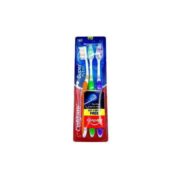 CTB-SF3, Colgate Toothbrush Super Flexi 3PK, 8901314579409
