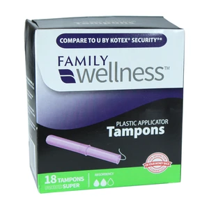 T15311, Family Wellness Tampons 18ct Unscented Super, 32251114229