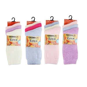 12205, Thermaxxx Ladies Thermal Socks 3PK Solid, 191554122055