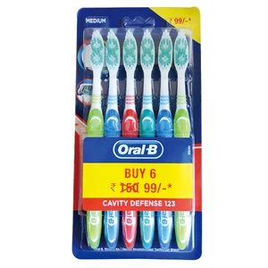 OB6CD-48, Oral-B Toothbrush 6PK Cavity Defense Med, 4902430864596