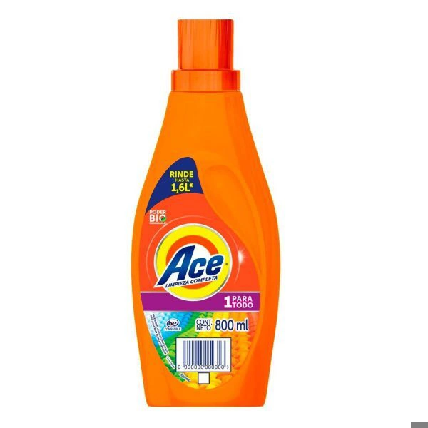 ACEL800R, Ace Liquid Detergent 800ml Regular, 7500435159395