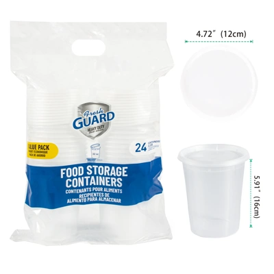 56072, Fresh Guard Food Containers 32OZ 24CT, 191554560727