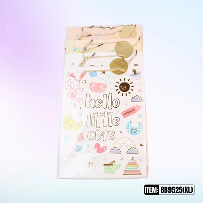 BB9525-XL, Baby Gift Bags XL. Assorted x4 16.5"x11.80"x4.7", 887257195594