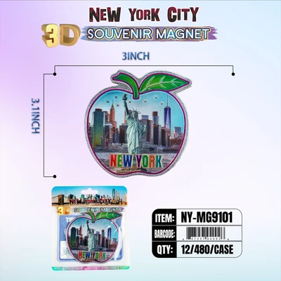 NY-MG9101, NY Souvenir 3D Magnet, 887257991011