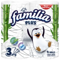 FAM-TP4, Familia Plus Toilet Paper 4 Pack 5000046, 8690536020140