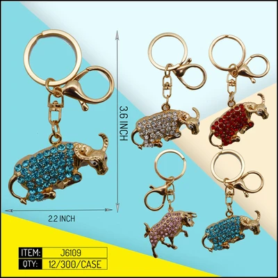 J6109, KEY CHAIN BULL, 887257861093