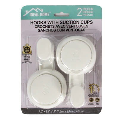 45126, Ideal Home Hooks W/Suction Cups, 191554451261