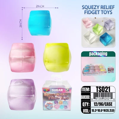 TS021, CUBE Squezy Relief Fidget Toys, 887258020215