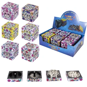 52042, Cube Grinder 4 Parts 60*60mm Skull, 036882520428