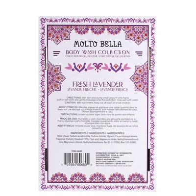 60689, Molto Bella Body Wash 2PK 33.8oz – Fresh Lavender, 191554606890