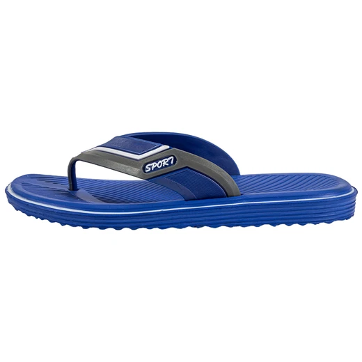 90006, JM Men Slippers 2 Tone Strap White Line 8.5-11, 191554900066
