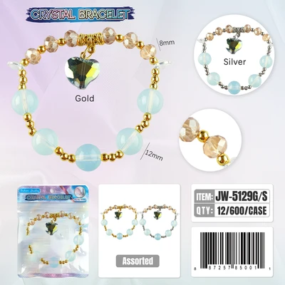 JW-5129, Crystal Bracelet Random Color, 887257850011