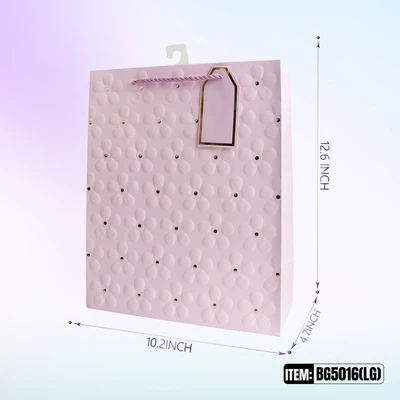 BG5016-LG, General Gift Bags LG x4 Assted.   10.2"x4.7"x12.6", 887257150357