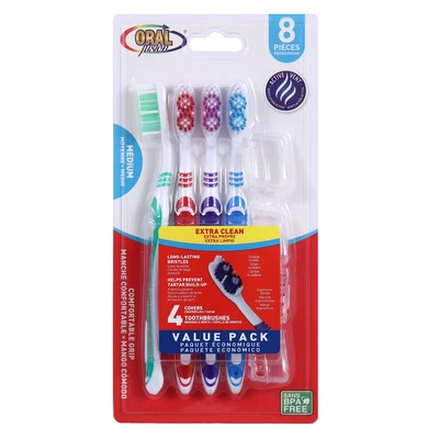 68004, Oral Fusion Medium Bristle Toothbrush & Cap 8PK Set, 191554680043