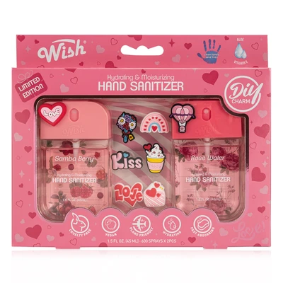 OL60438, Wish Liquid Hand Sanitizer Spray 1.5oz 2pk, 191554604384