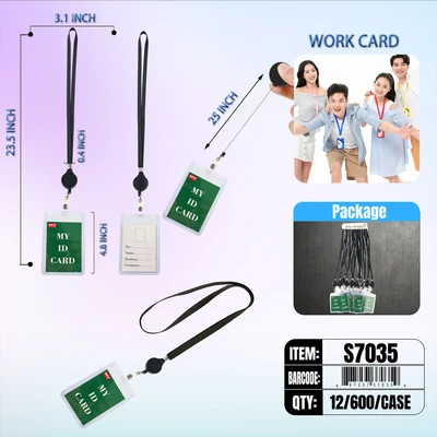 S7035, ID Card Holder with Landyard, 887257370359